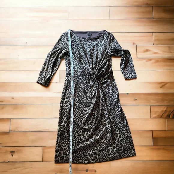 New Directions leopard print dress in EUC, - Picture 5 of 6